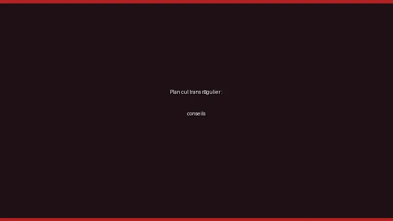 Plan cul trans régulier : conseils
