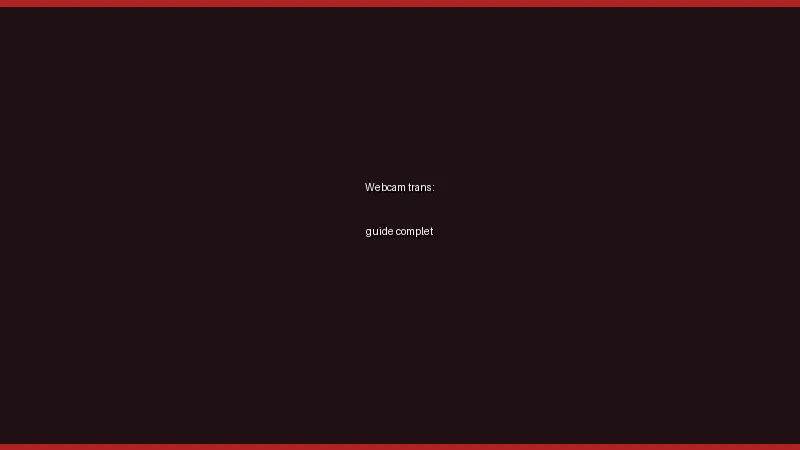 Webcam trans : guide complet